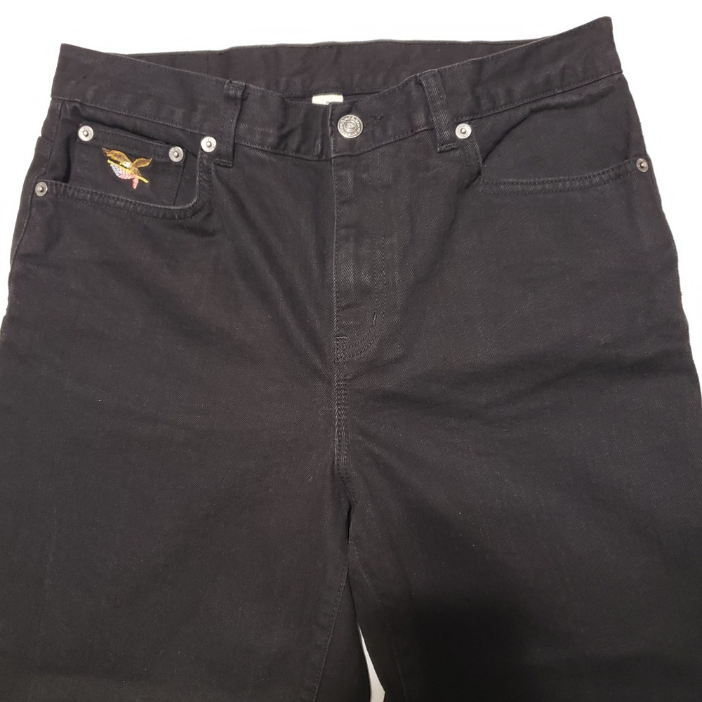American Living Capri Jeans Womens 8 Black Dark Wash Mid Rise Button‎ Fly 30W - Picture 3 of 12